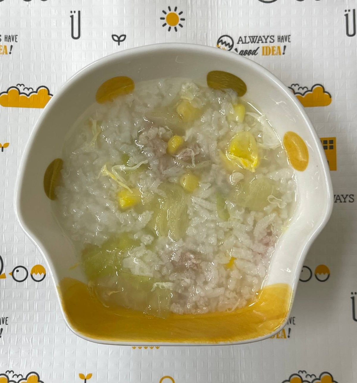 玉米雞蛋粥